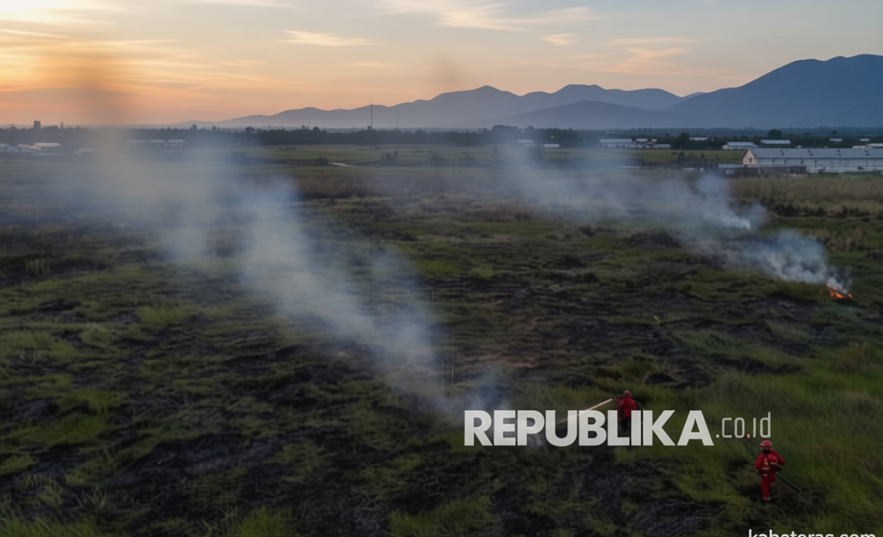 Angin Kencang Hambat Pemadaman Kebakaran Lahan di Ogan Ilir