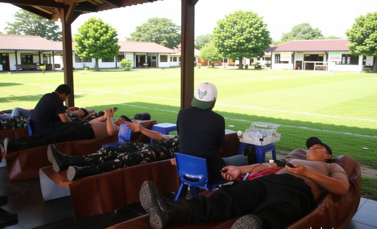 Sambut Hari Bhayangkara ke-80 – Polres Jayapura Edukasi Kesehatan dan Gelar Donor Darah