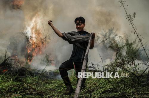Karhutla Ancam Palangka Raya – Petugas Berjibaku Jinakkan Api di Lahan Gambut
