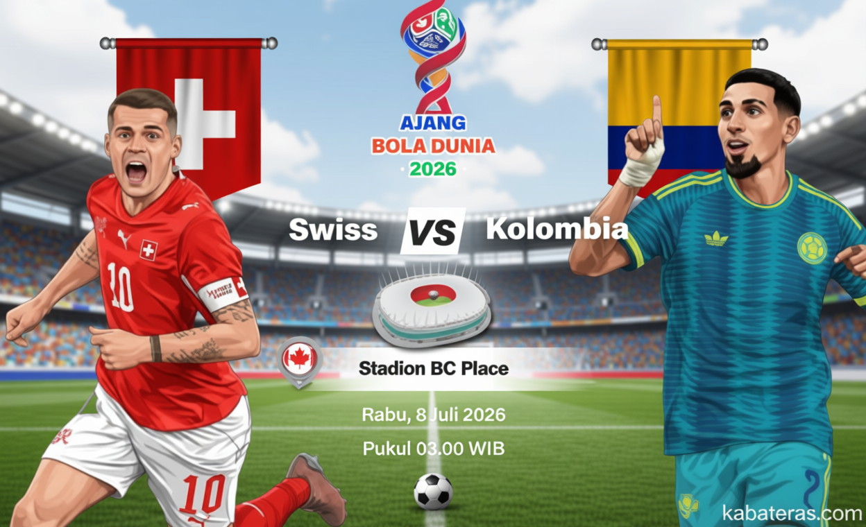 Swiss vs Kolombia di 16 Besar Piala Dunia 2026: Susunan Pemain Terbaik Diturunkan