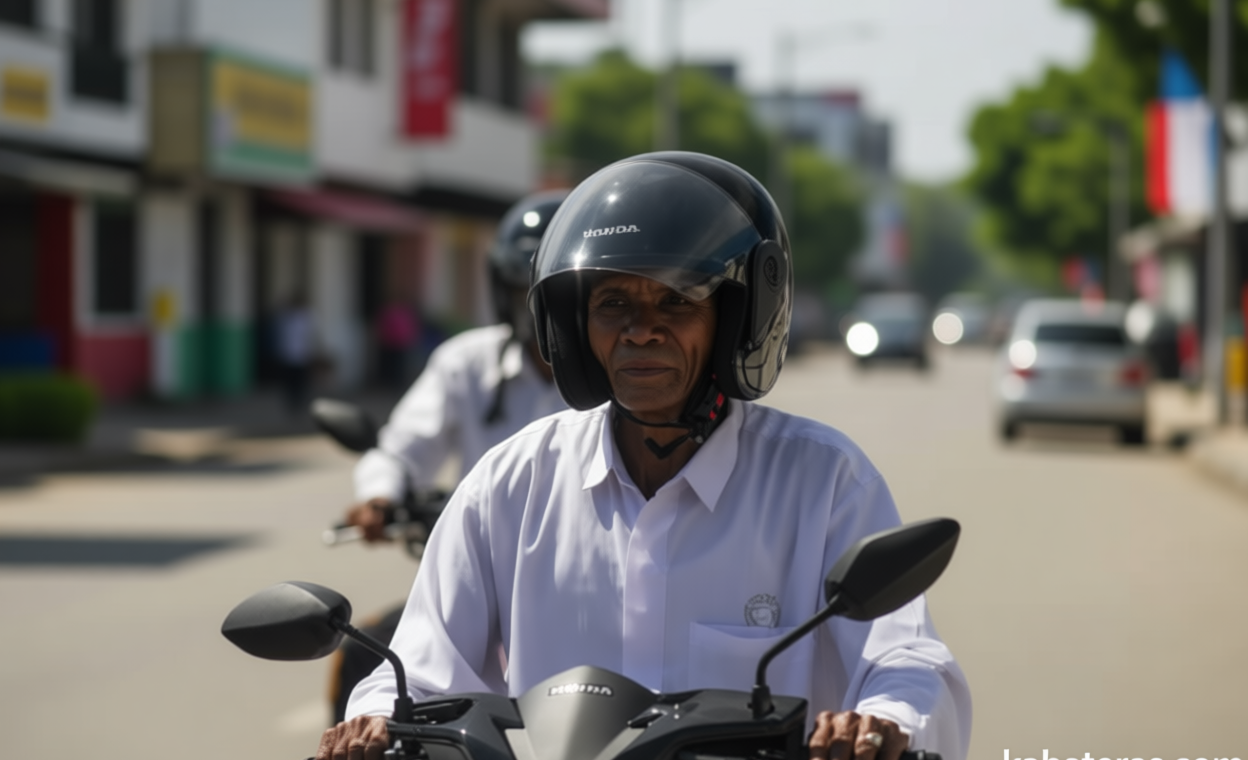 Senyum Imam Desa di Aceh Utara Terima Bantuan Motor Operasional
