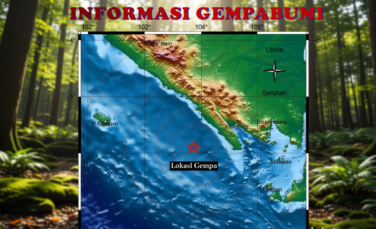 Gempa Magnitudo 4,7 Guncang Perairan Pesisir Barat Lampung Dini Hari
